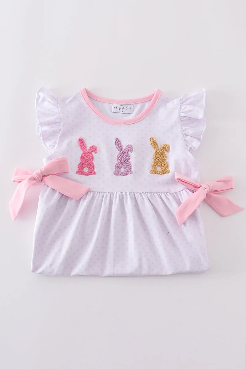 Premium Pink bunny bow dress
