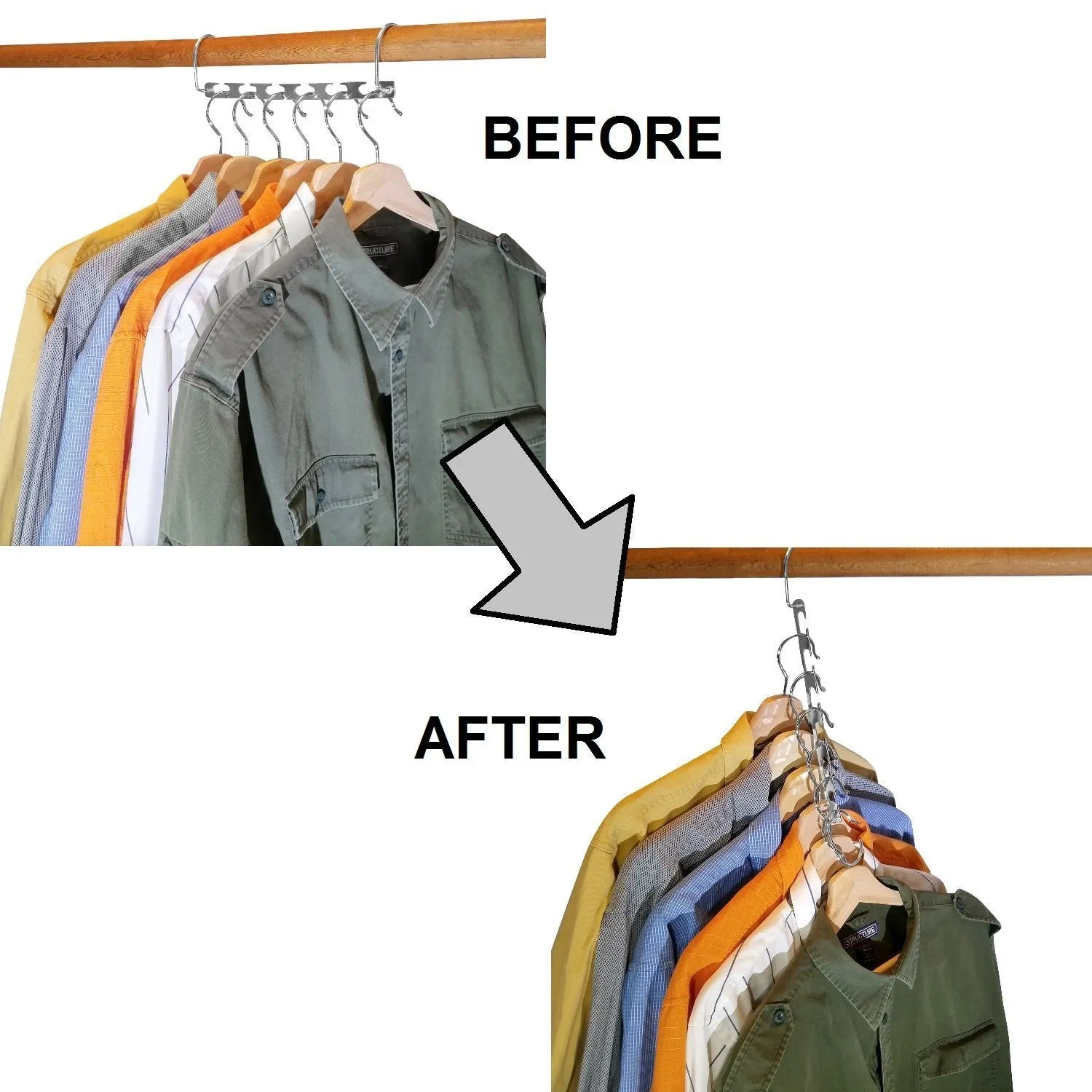 Premium Presents Closet Organizer Hanger. Save Space Closet Hanging Organizer. Clothes Hangers, Coat Hangers for Wardrobe Closet and Closet Storage Brand. Comparable to Wonder Hangers. 9 Pack