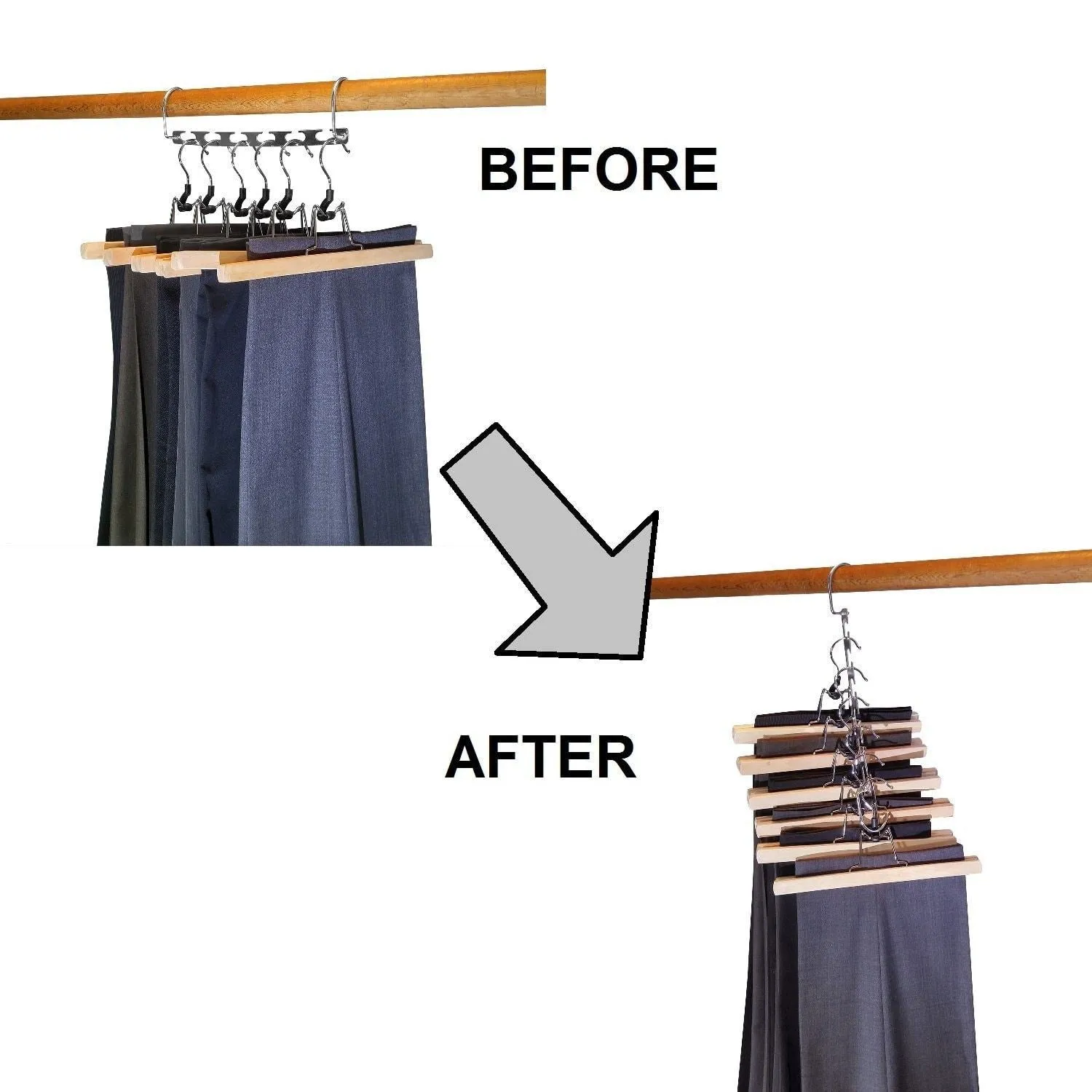 Premium Presents Closet Organizer Hanger. Save Space Closet Hanging Organizer. Clothes Hangers, Coat Hangers for Wardrobe Closet and Closet Storage Brand. Comparable to Wonder Hangers. 9 Pack