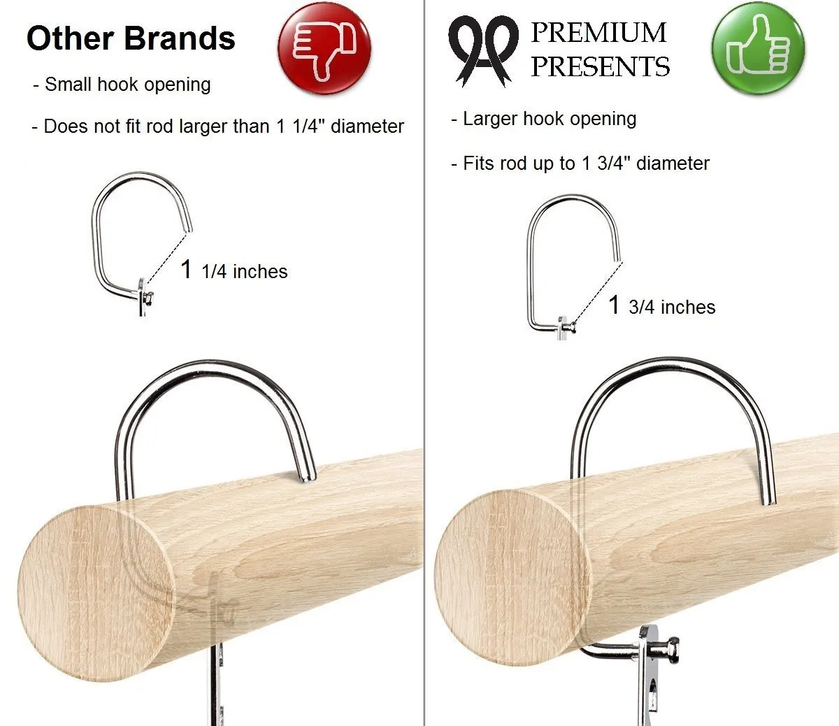 Premium Presents Closet Organizer Hanger. Save Space Closet Hanging Organizer. Clothes Hangers, Coat Hangers for Wardrobe Closet and Closet Storage Brand. Comparable to Wonder Hangers. 9 Pack