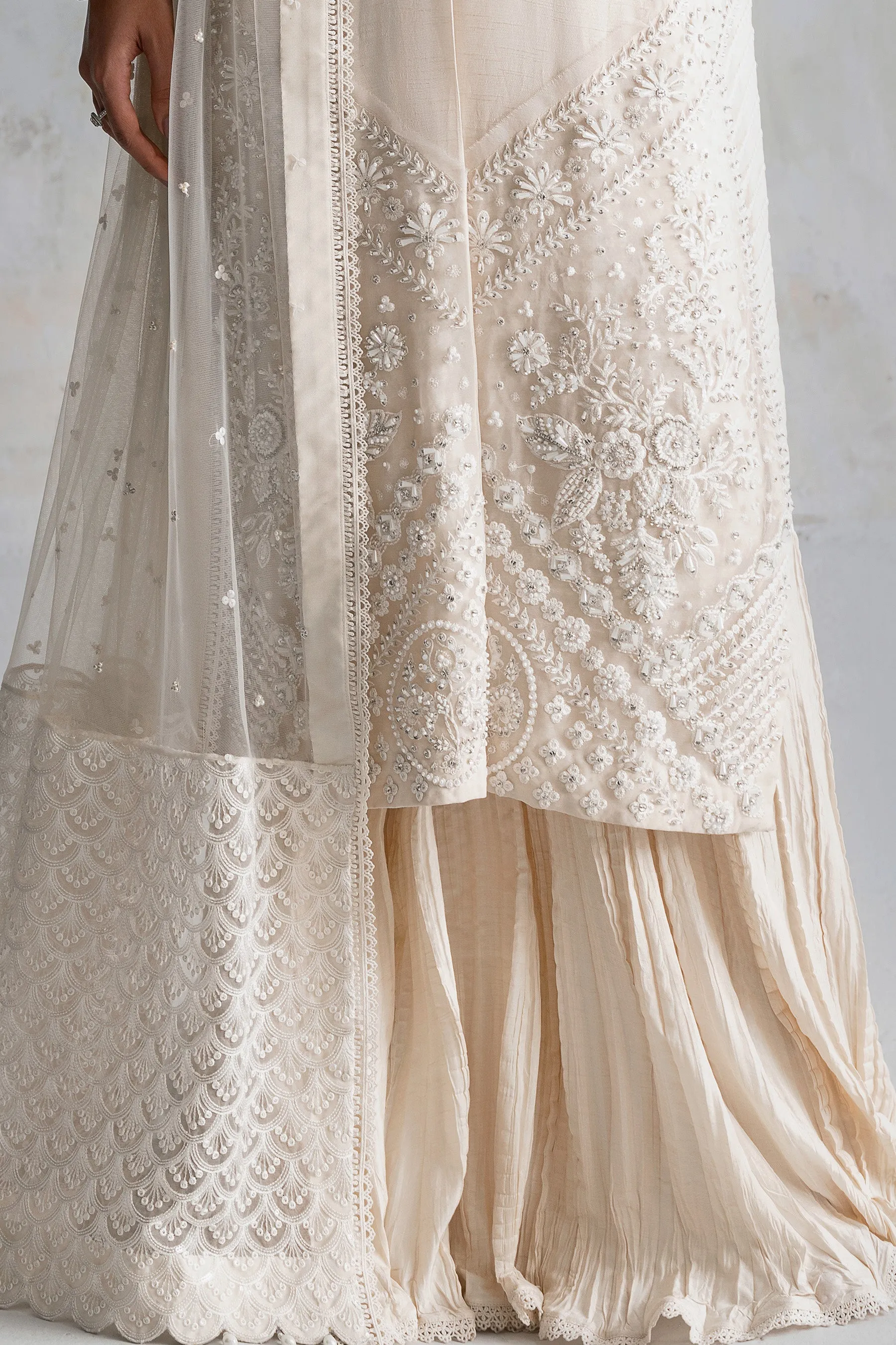 Premium Raw Silk Sharara Kameez Pakistani Wedding Dress