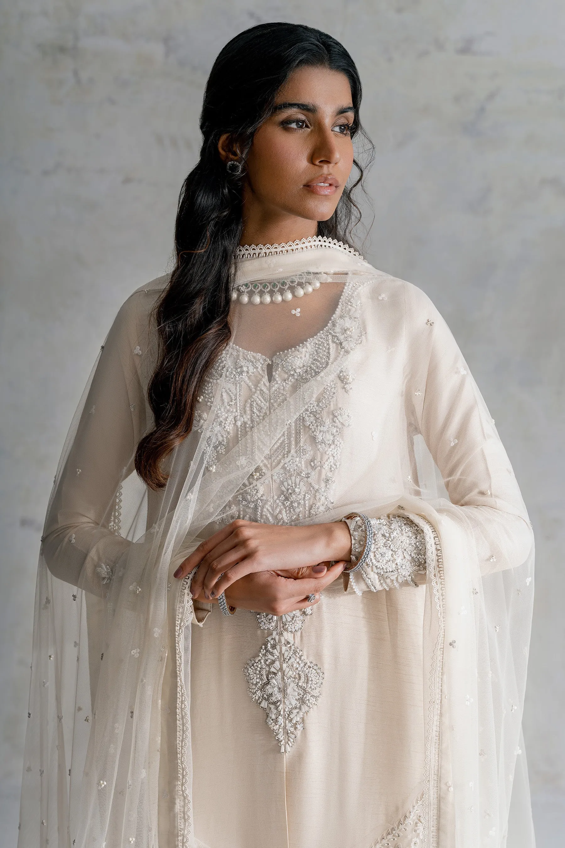 Premium Raw Silk Sharara Kameez Pakistani Wedding Dress