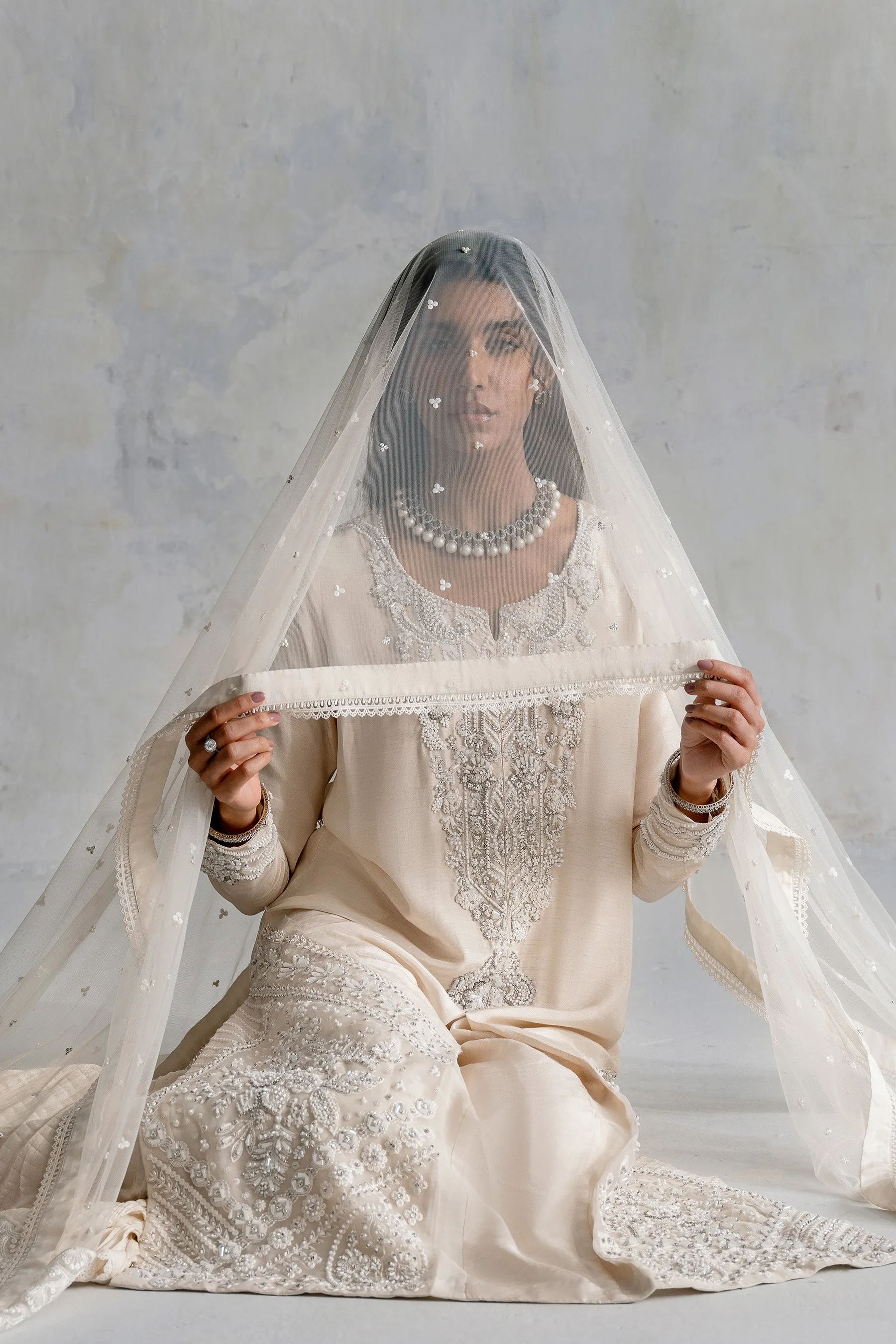 Premium Raw Silk Sharara Kameez Pakistani Wedding Dress
