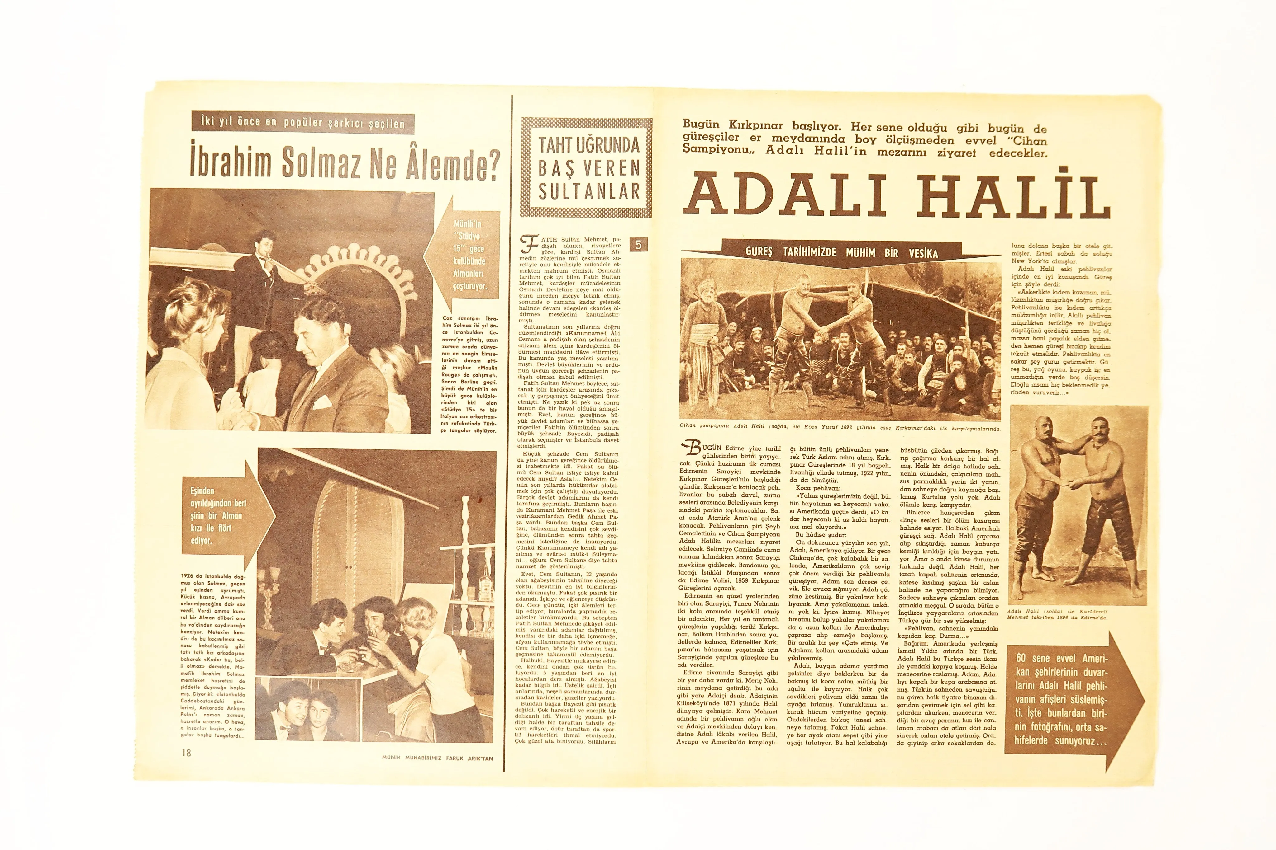 Print - Vintage Turkish Wrestler Poster