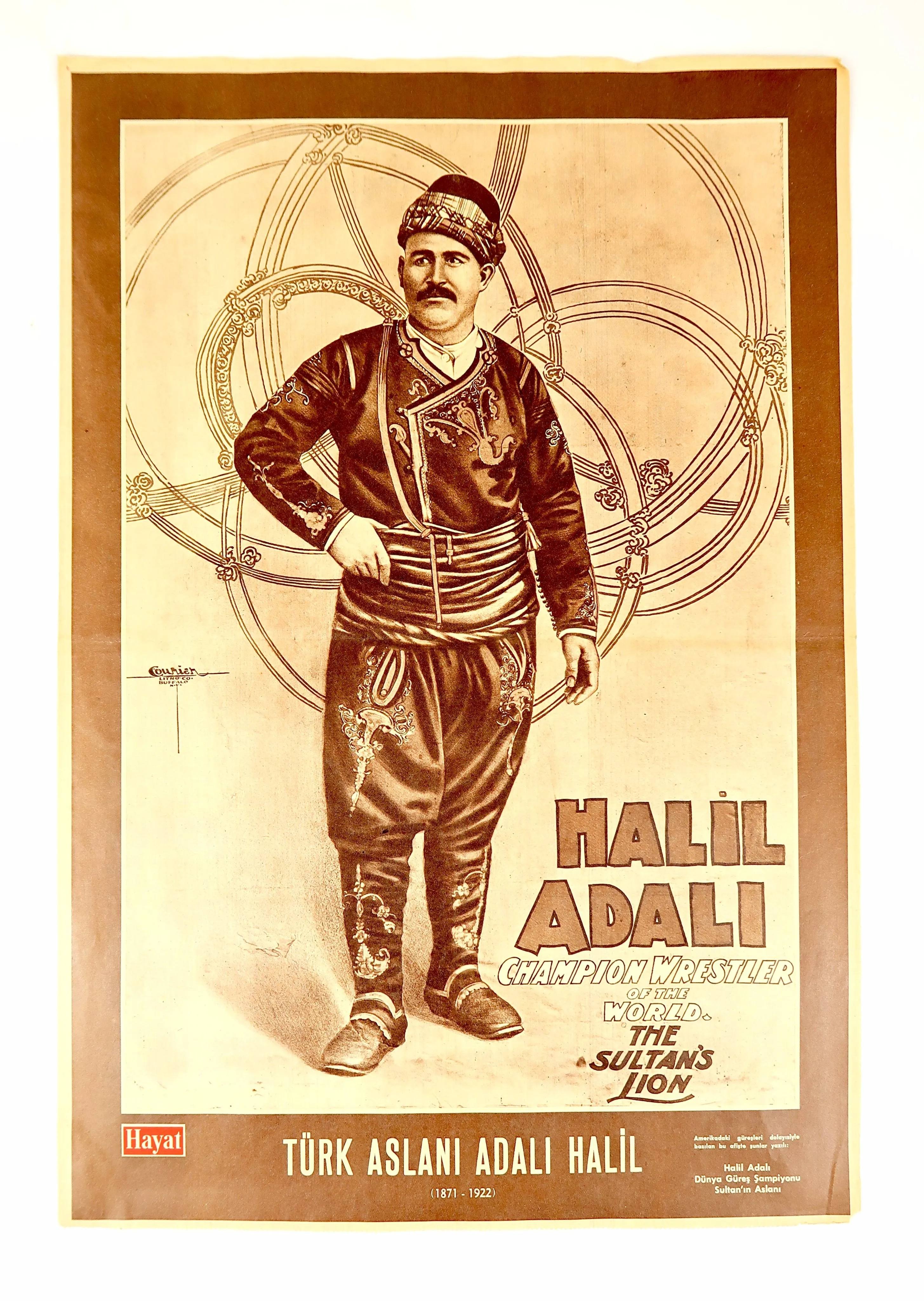 Print - Vintage Turkish Wrestler Poster