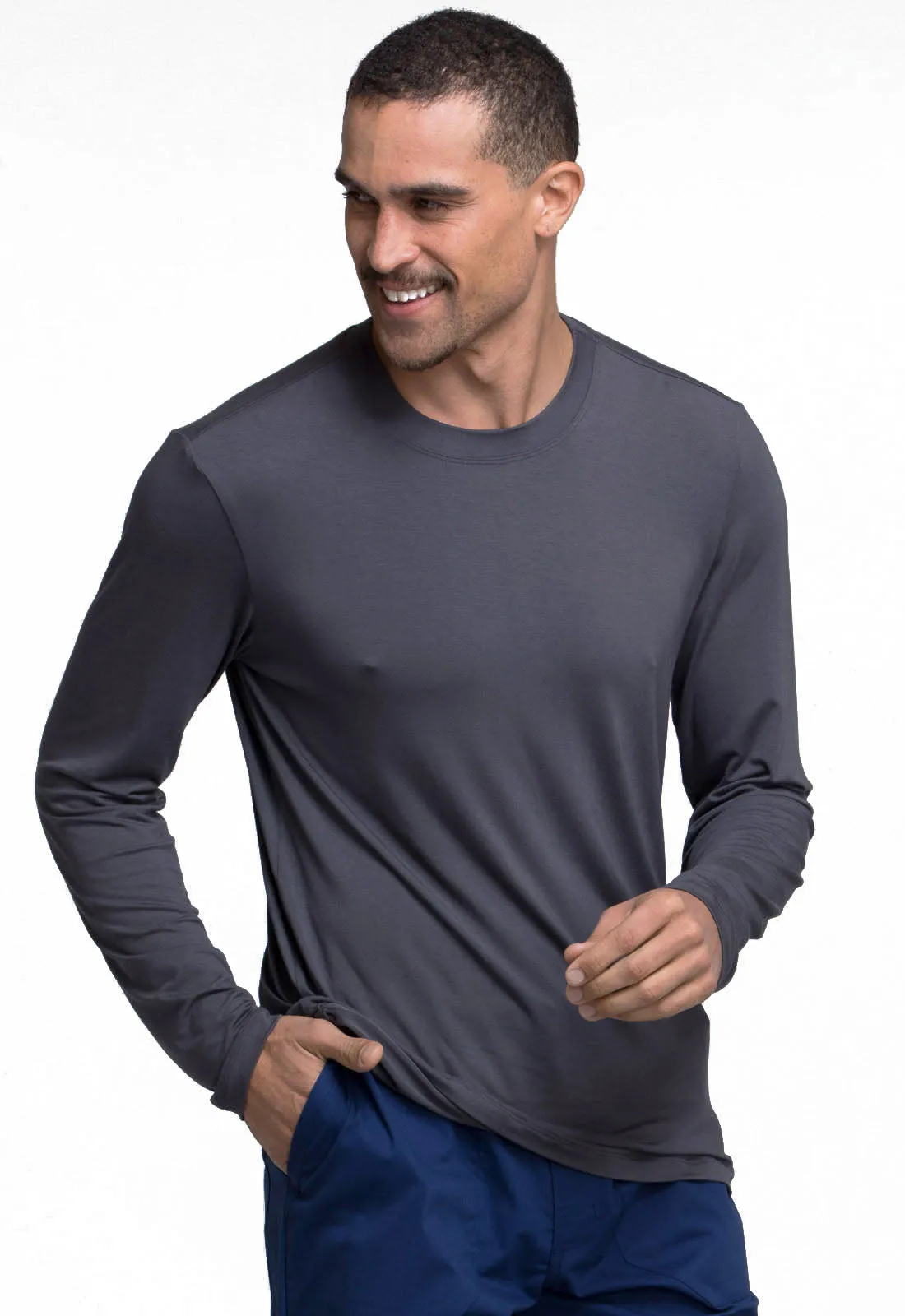 Professionals WW700 Men's Underscrub Knit Top Pewter