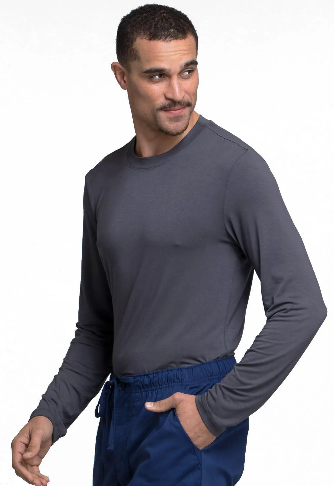 Professionals WW700 Men's Underscrub Knit Top Pewter