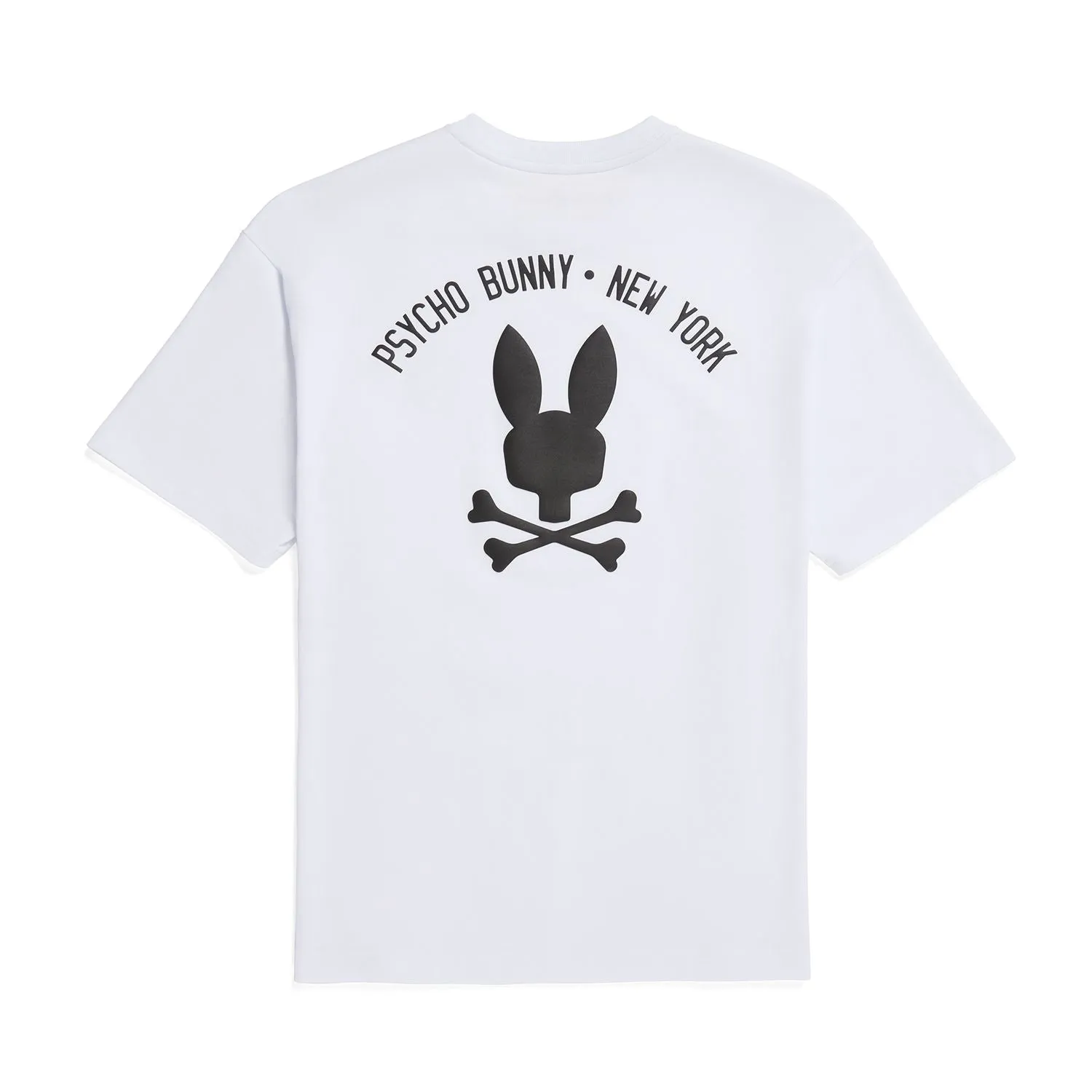 Psycho Bunny Mens Lambert Relaxed Fit Graphic Tee - White