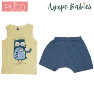 Puco Premium Sleeveless Set Yellow Owl - 4 Sizes!