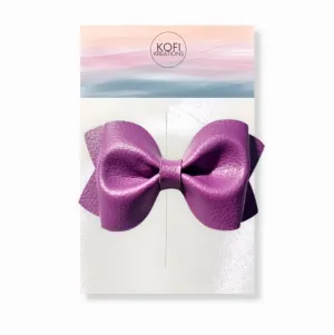 Purple Pinch Hair Bow