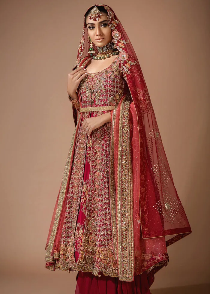 Purple Pink Lehenga Pishwas for Indian Bridal Wear