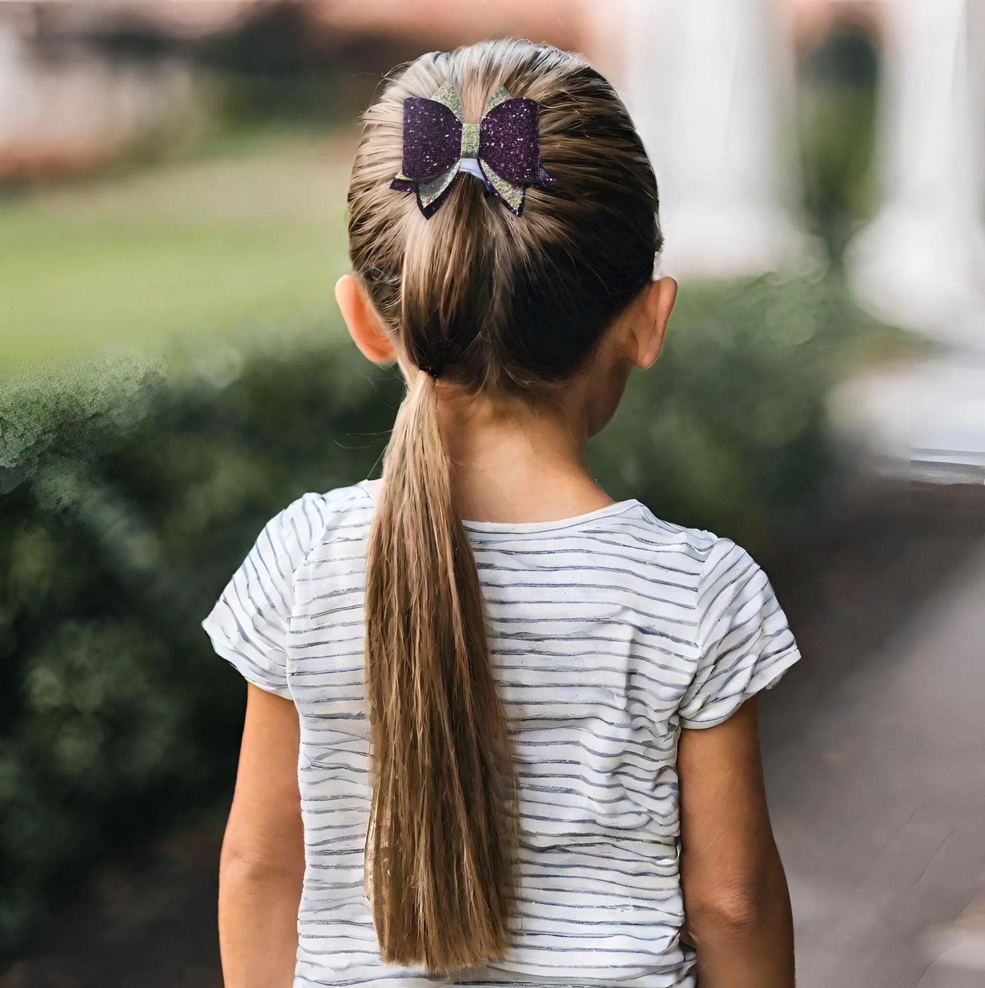 Purple Pixie Hair Bow