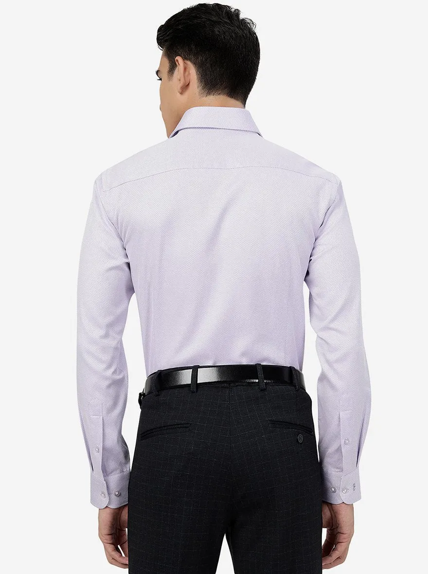 Purple Solid SLIM FIT Formal Shirt | Metal