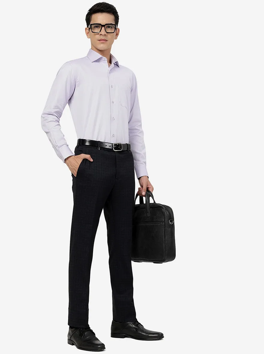 Purple Solid SLIM FIT Formal Shirt | Metal