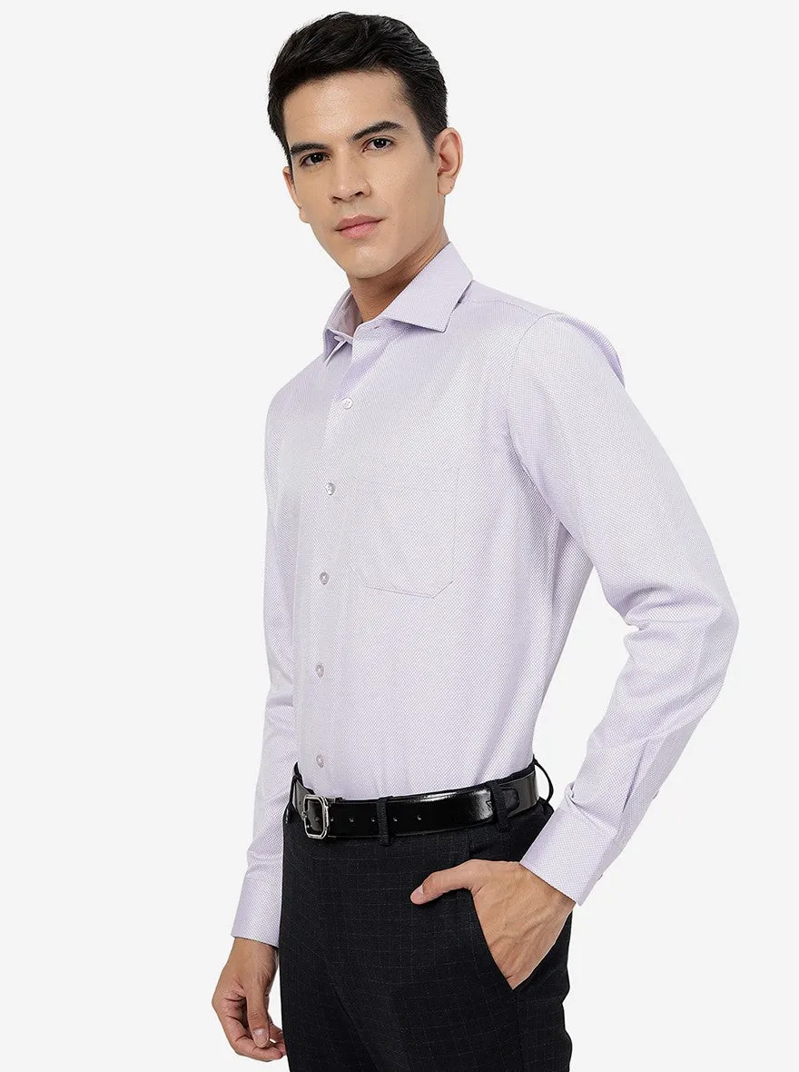 Purple Solid SLIM FIT Formal Shirt | Metal
