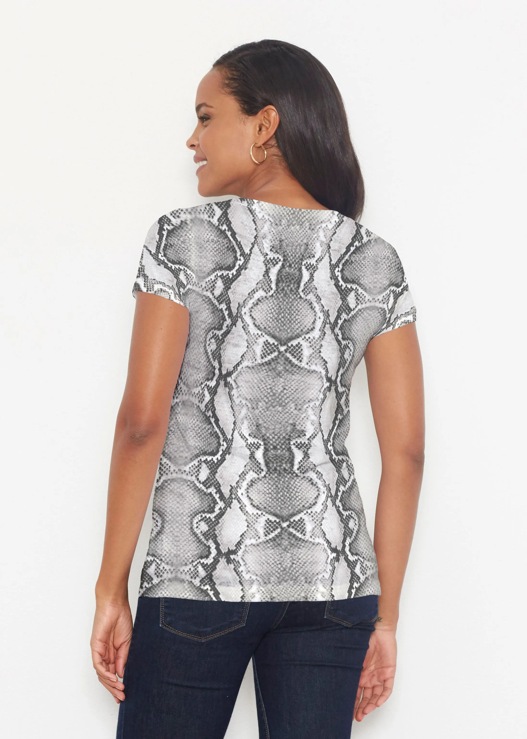 Python Silver (7272) ~ Signature Short Sleeve Scoop Shirt
