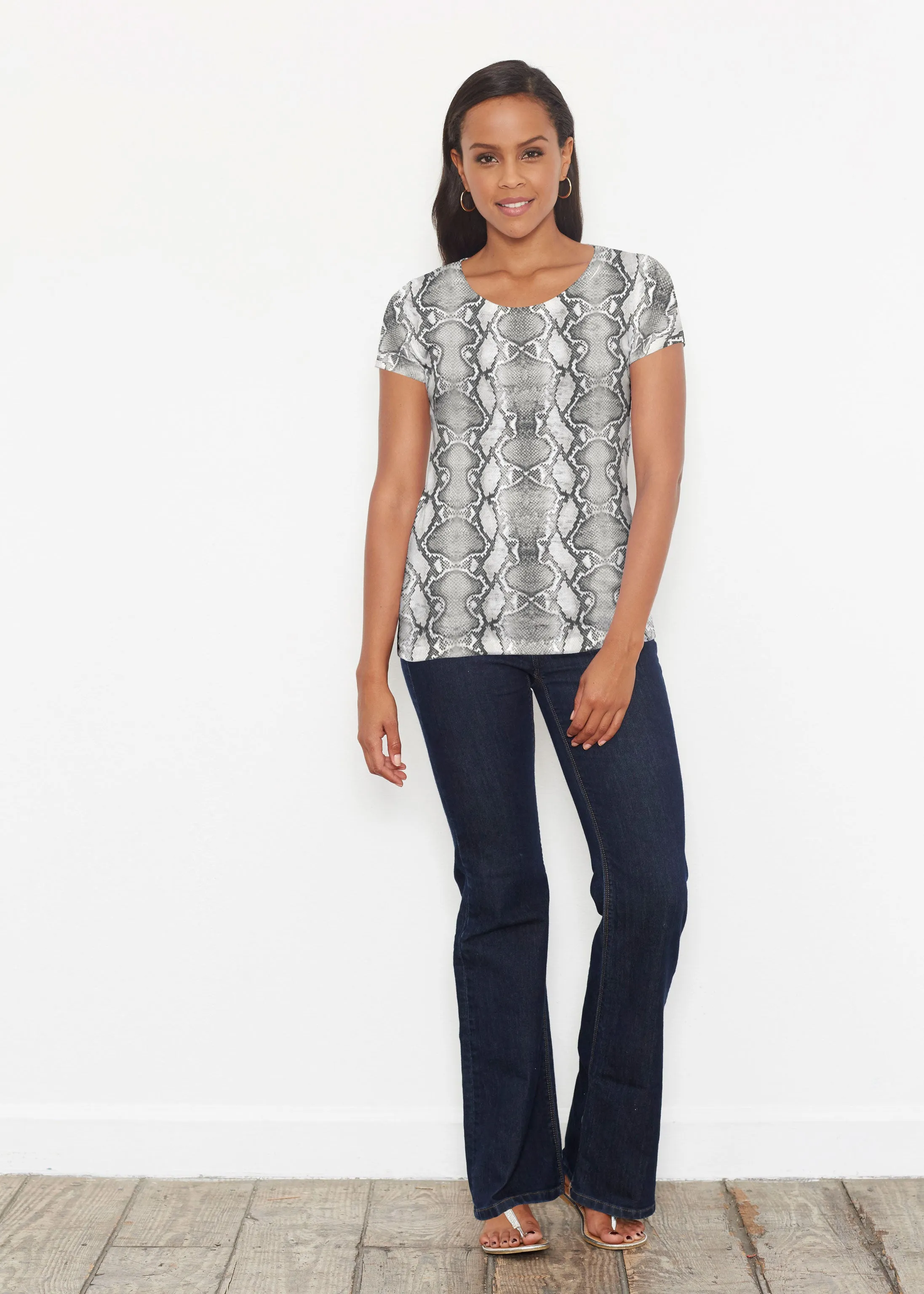 Python Silver (7272) ~ Signature Short Sleeve Scoop Shirt