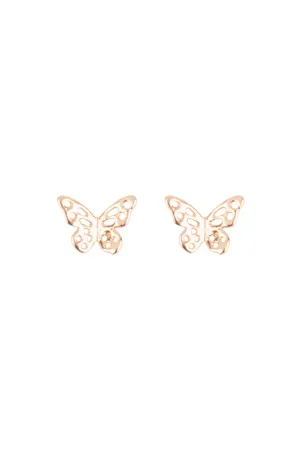 QEA662 - BUTTERFLY CUTOUT STUD EARRINGS