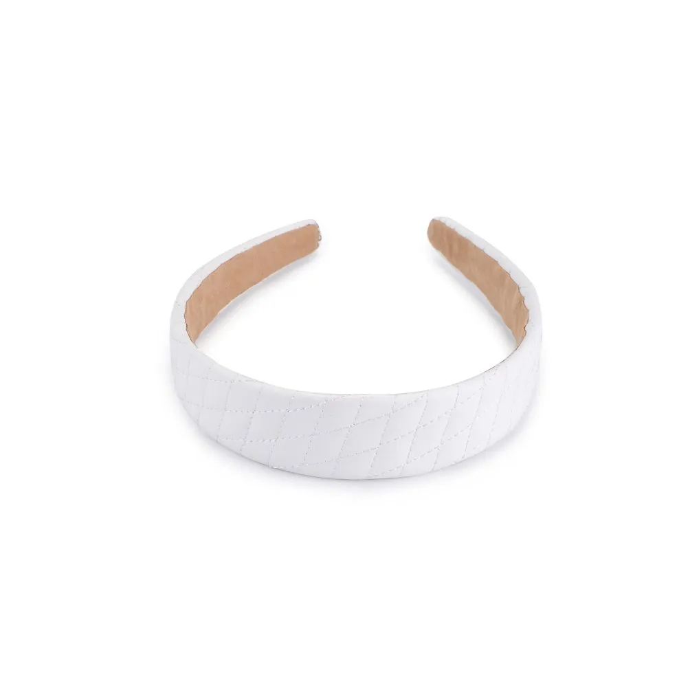 Quilted Vegan Leather Headband Headband