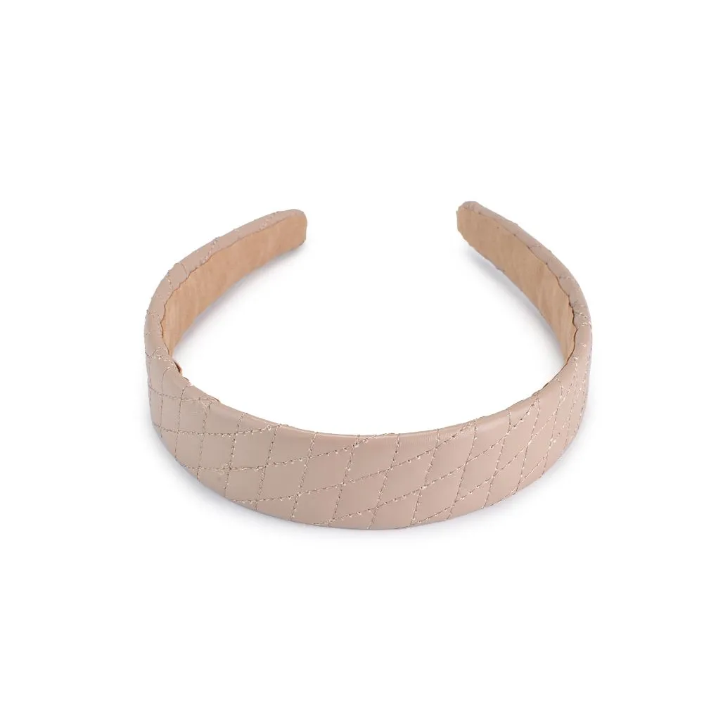 Quilted Vegan Leather Headband Headband