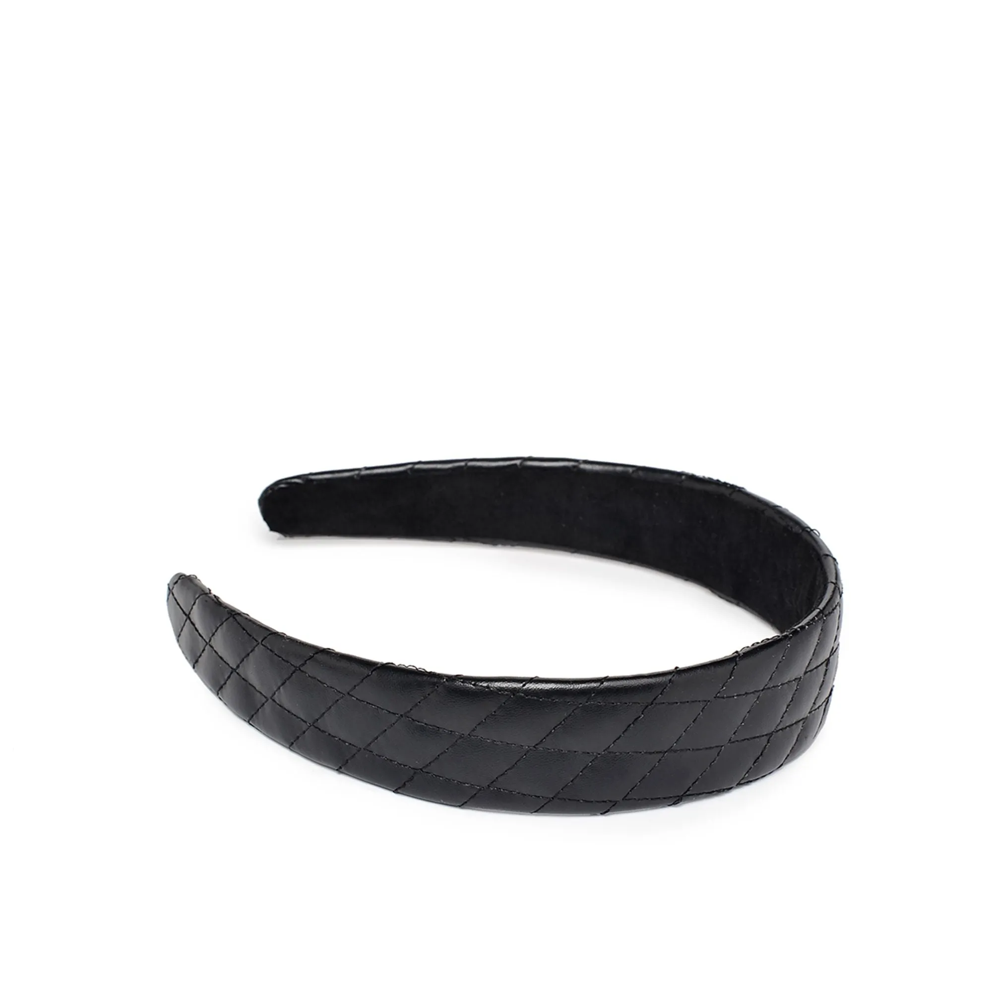Quilted Vegan Leather Headband Headband