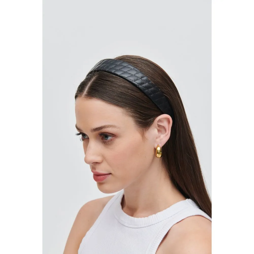 Quilted Vegan Leather Headband Headband