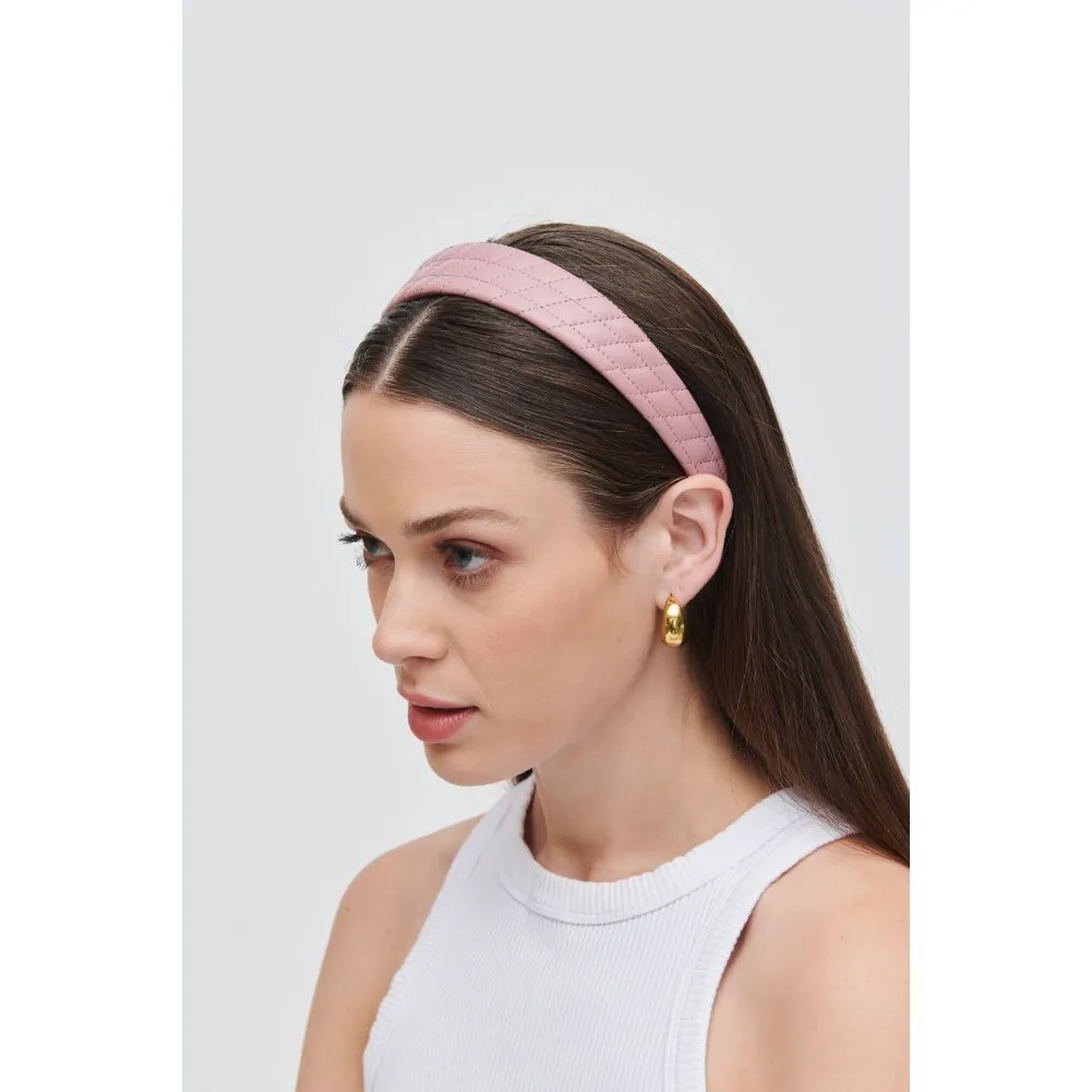 Quilted Vegan Leather Headband Headband