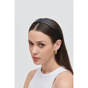 Quilted Vegan Leather Headband Headband