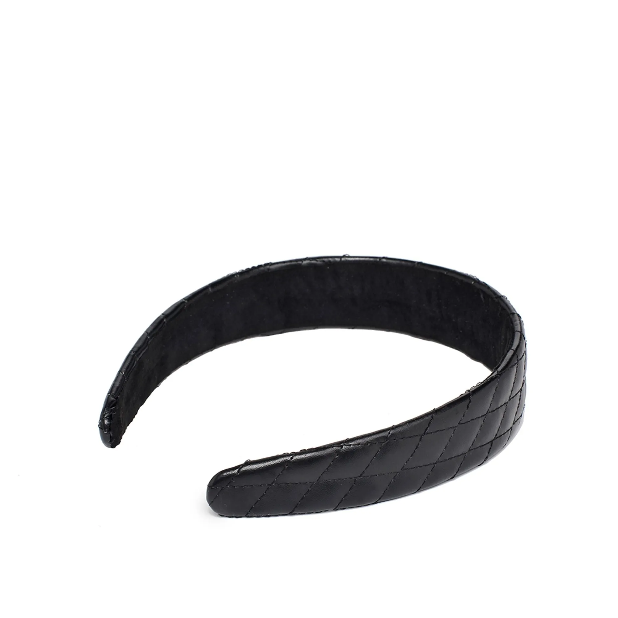 Quilted Vegan Leather Headband Headband