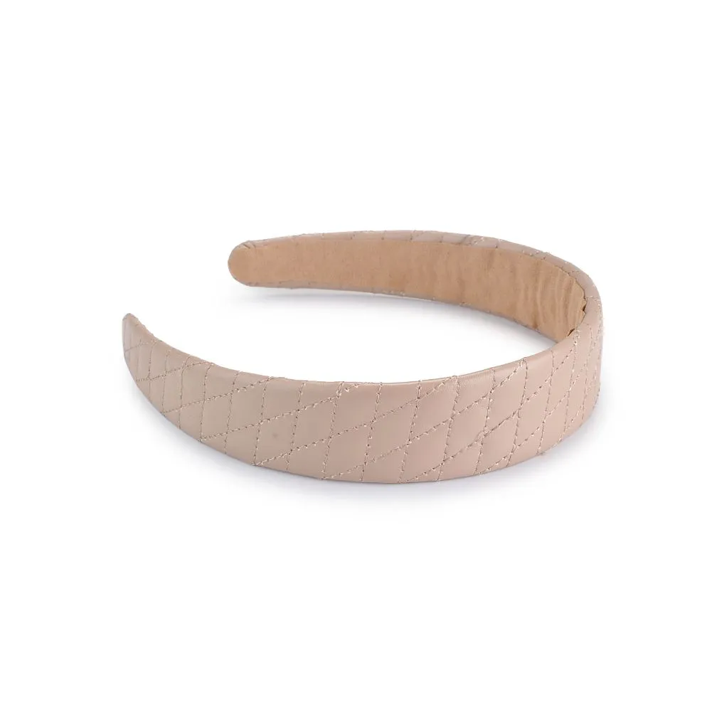 Quilted Vegan Leather Headband Headband