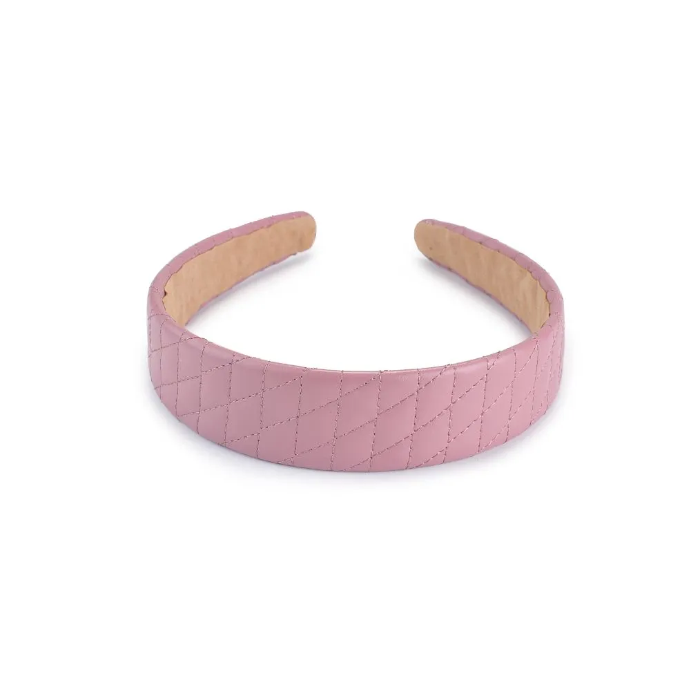 Quilted Vegan Leather Headband Headband