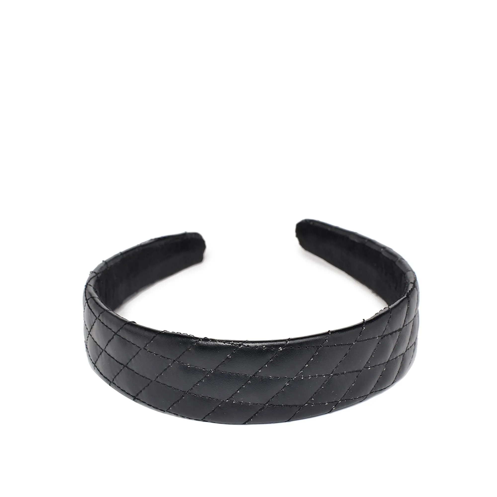 Quilted Vegan Leather Headband Headband
