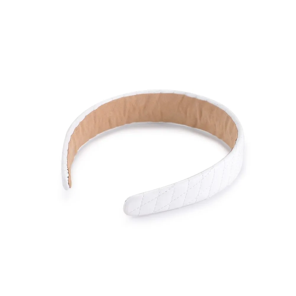 Quilted Vegan Leather Headband Headband