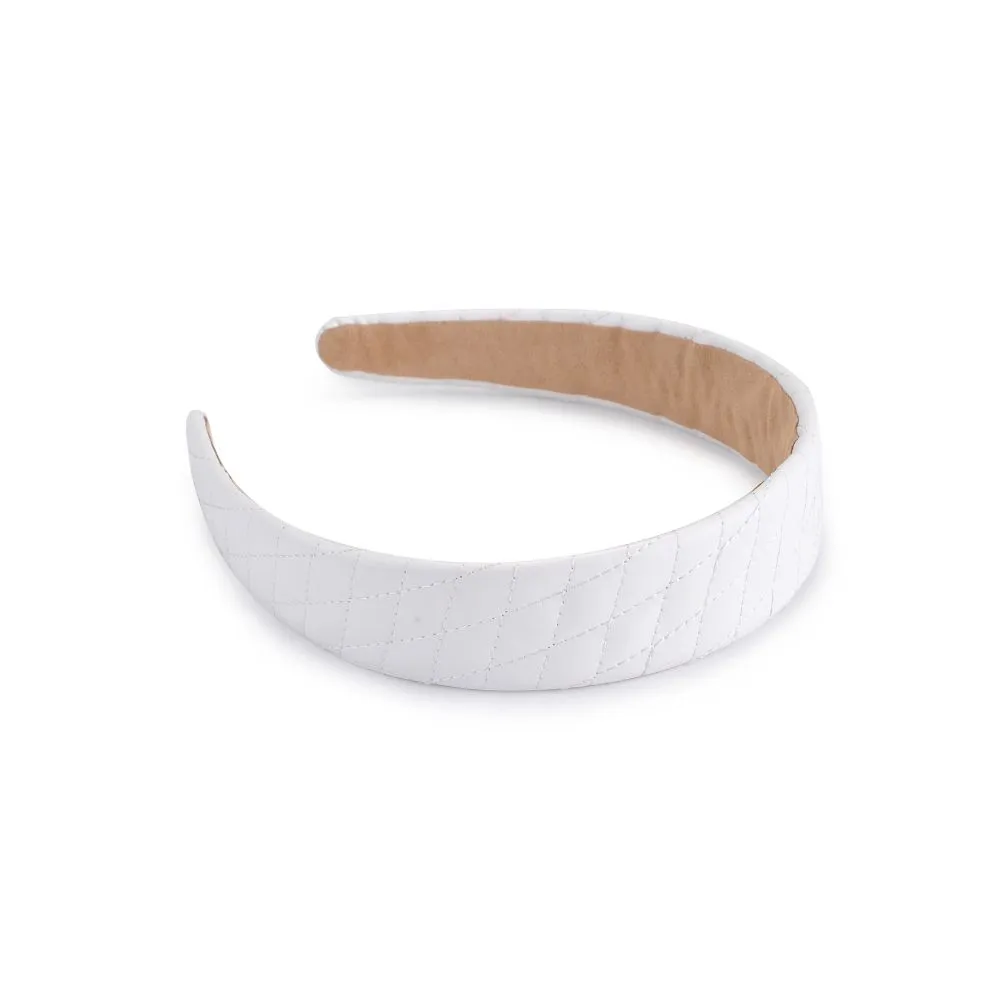 Quilted Vegan Leather Headband Headband