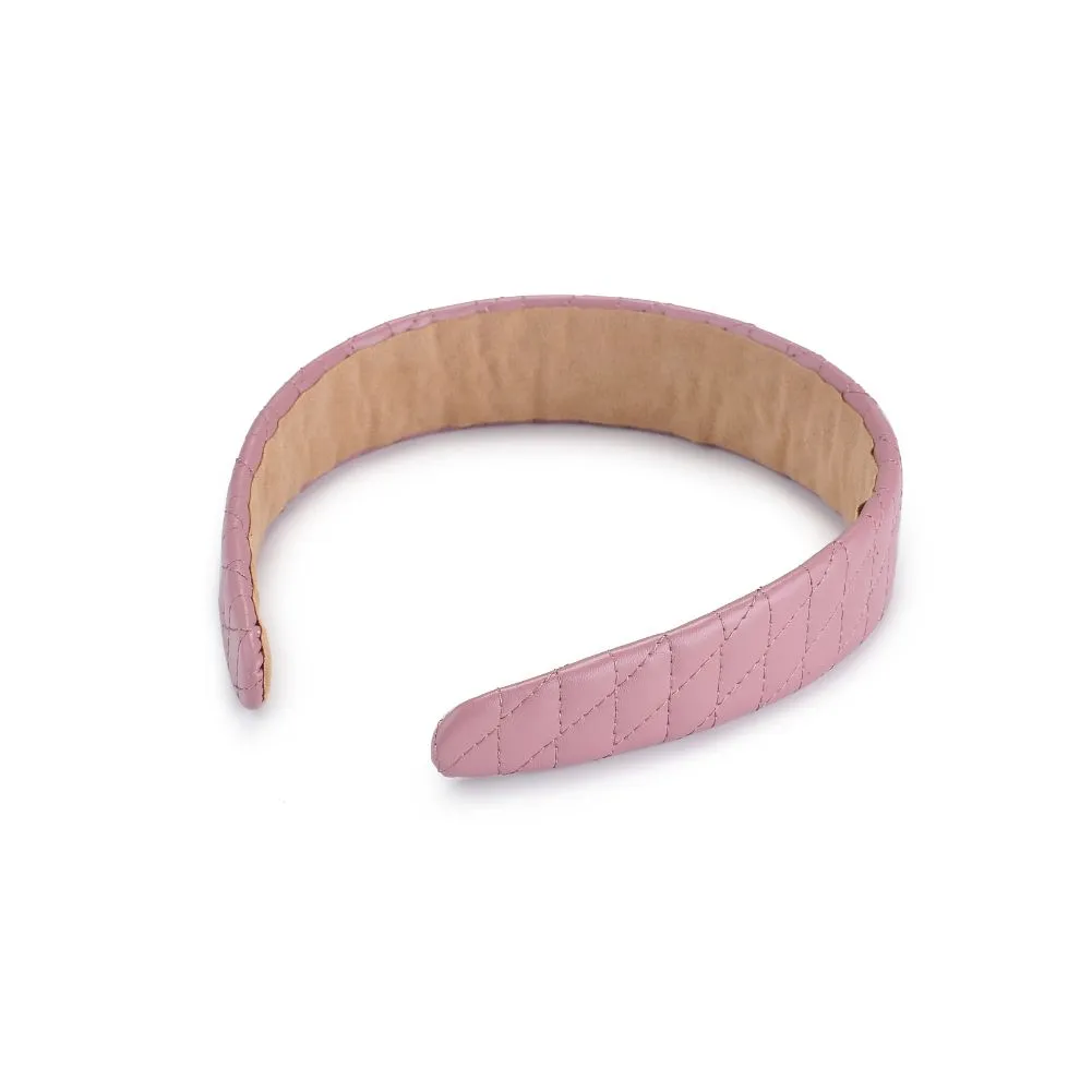 Quilted Vegan Leather Headband Headband