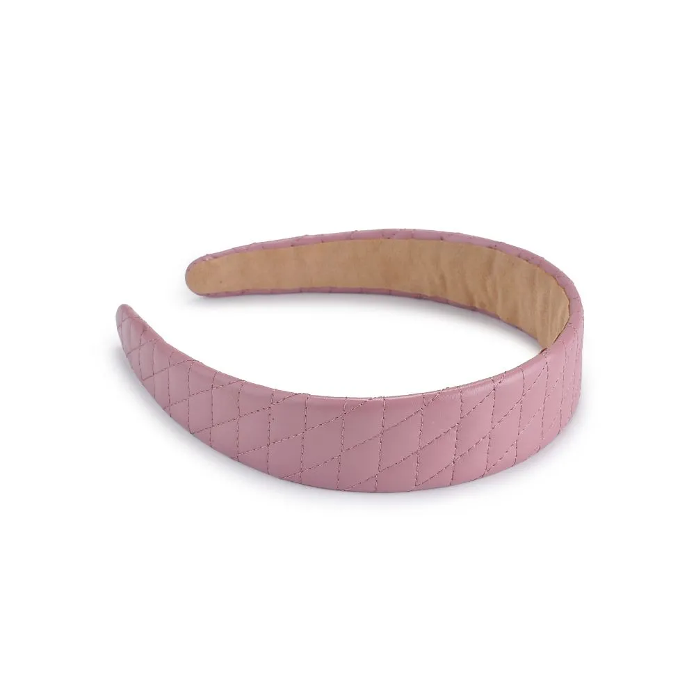 Quilted Vegan Leather Headband Headband