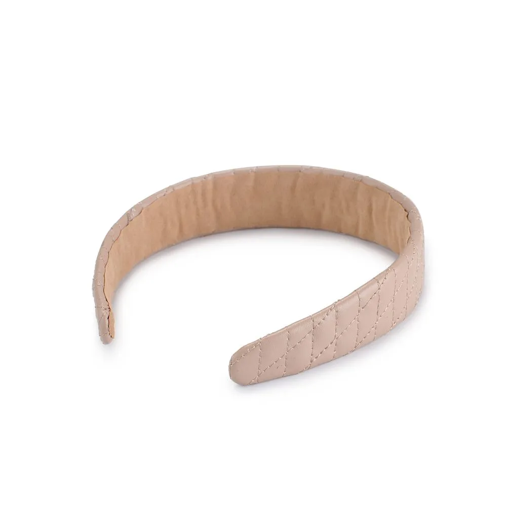 Quilted Vegan Leather Headband Headband