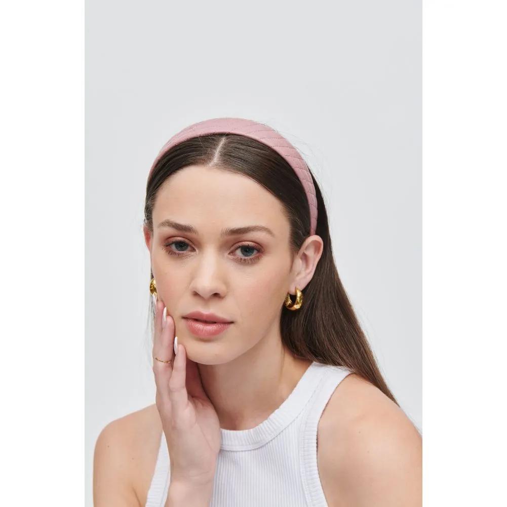 Quilted Vegan Leather Headband Headband