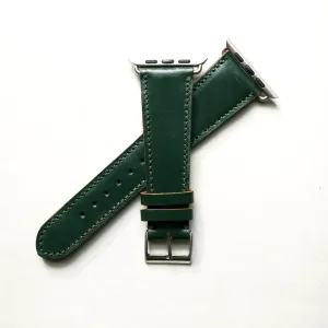 RACING GREEN BRIDLE LEATHER HANDMADE APPLE WATCH STRAP ALL GENERATIONS