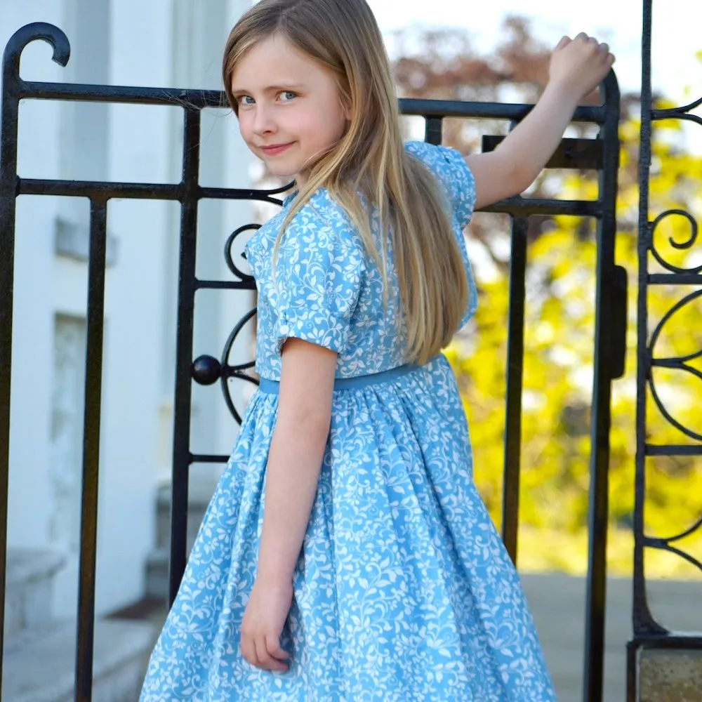 [Re:Coat] Bloomsbury Girls Celebration Dress & Bolero Set - Periwinkle Blue