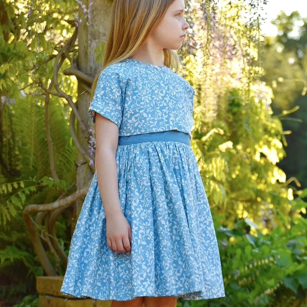 [Re:Coat] Bloomsbury Girls Celebration Dress & Bolero Set - Periwinkle Blue