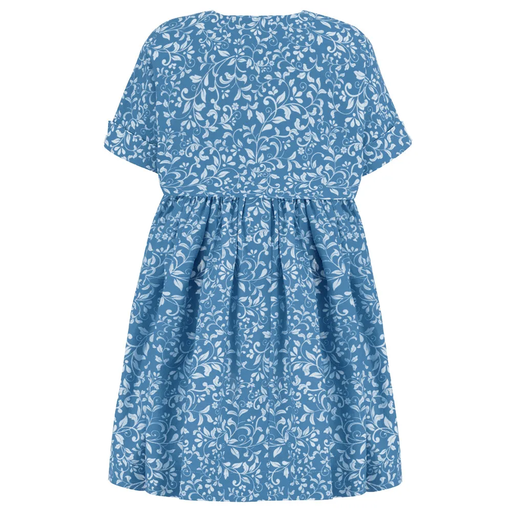 [Re:Coat] Bloomsbury Girls Celebration Dress & Bolero Set - Periwinkle Blue