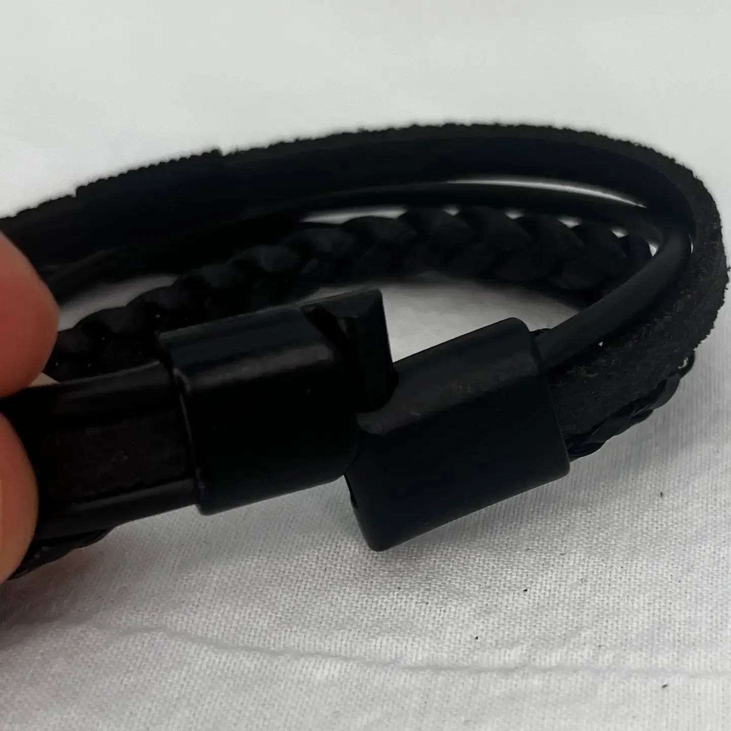 Red Braided Leather Bracelet for Men: Bold and Stylish