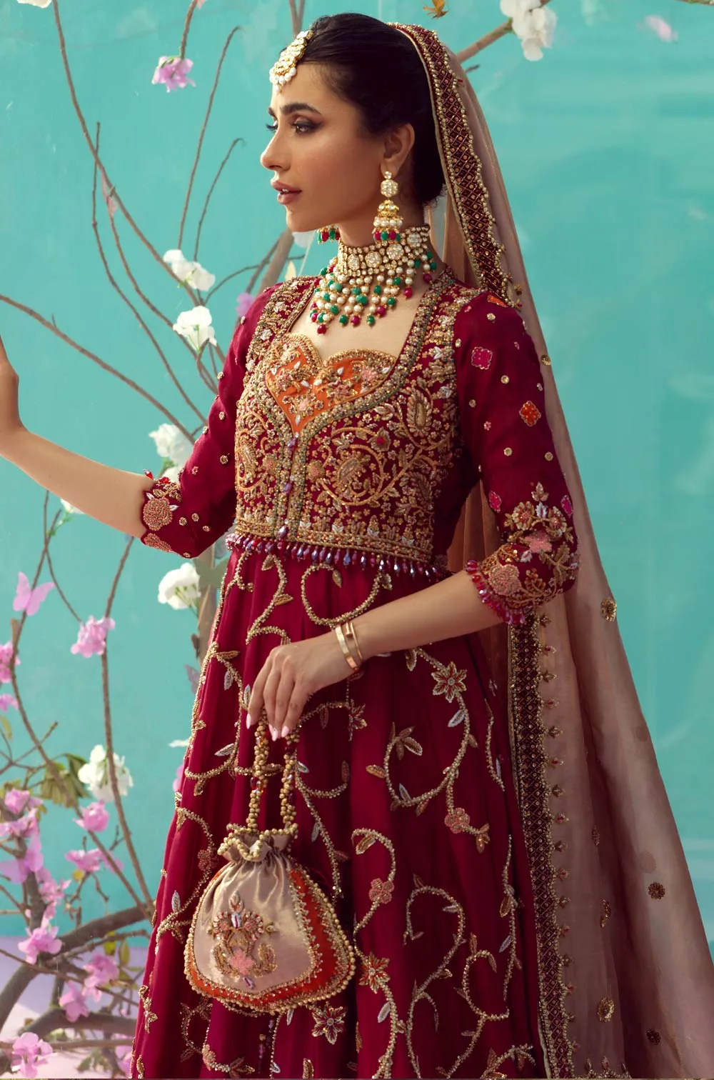 Red Bridal Dress for Barat in Lehenga and Gown Style