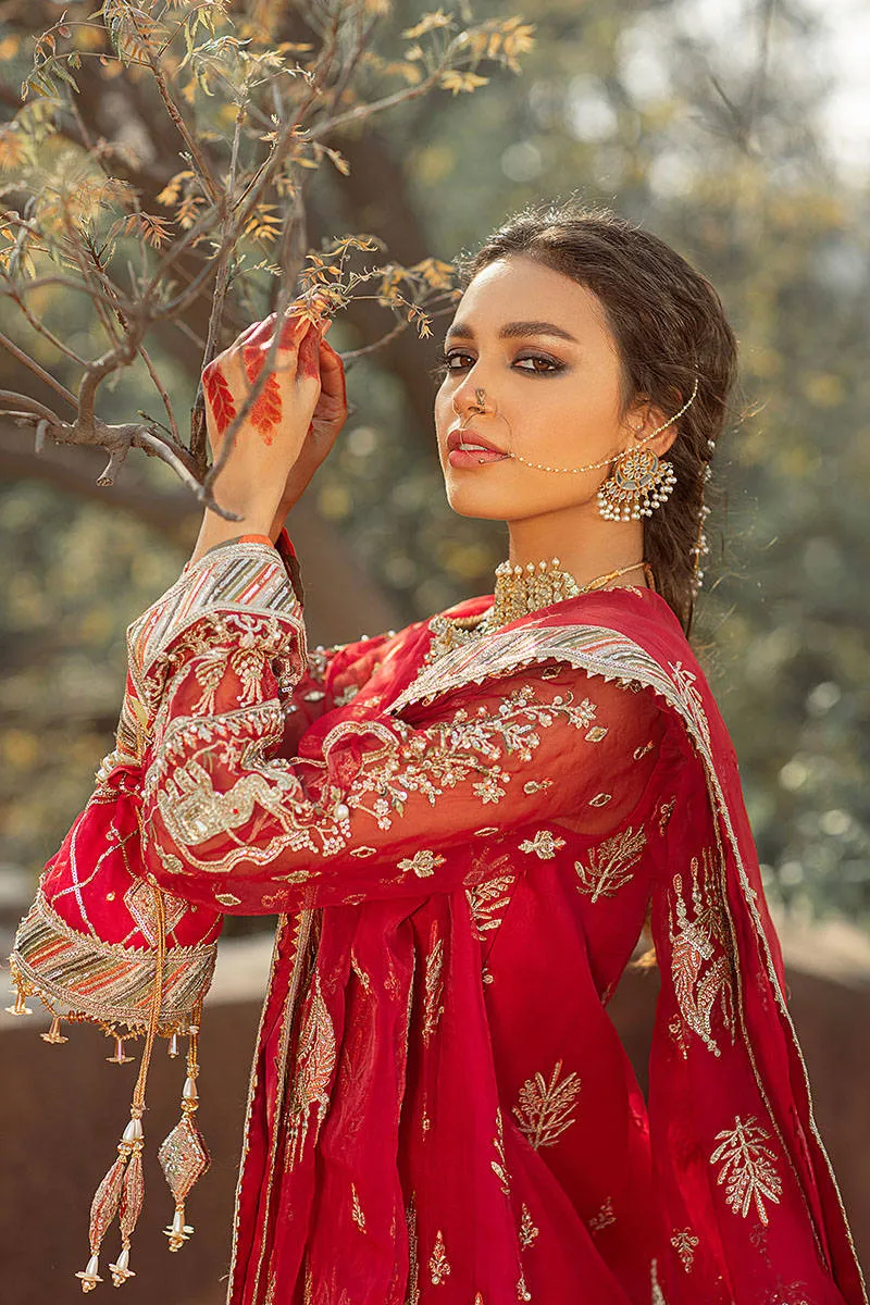 Red Organza Gharara Kameez Dupatta Pakistani Eid Dress