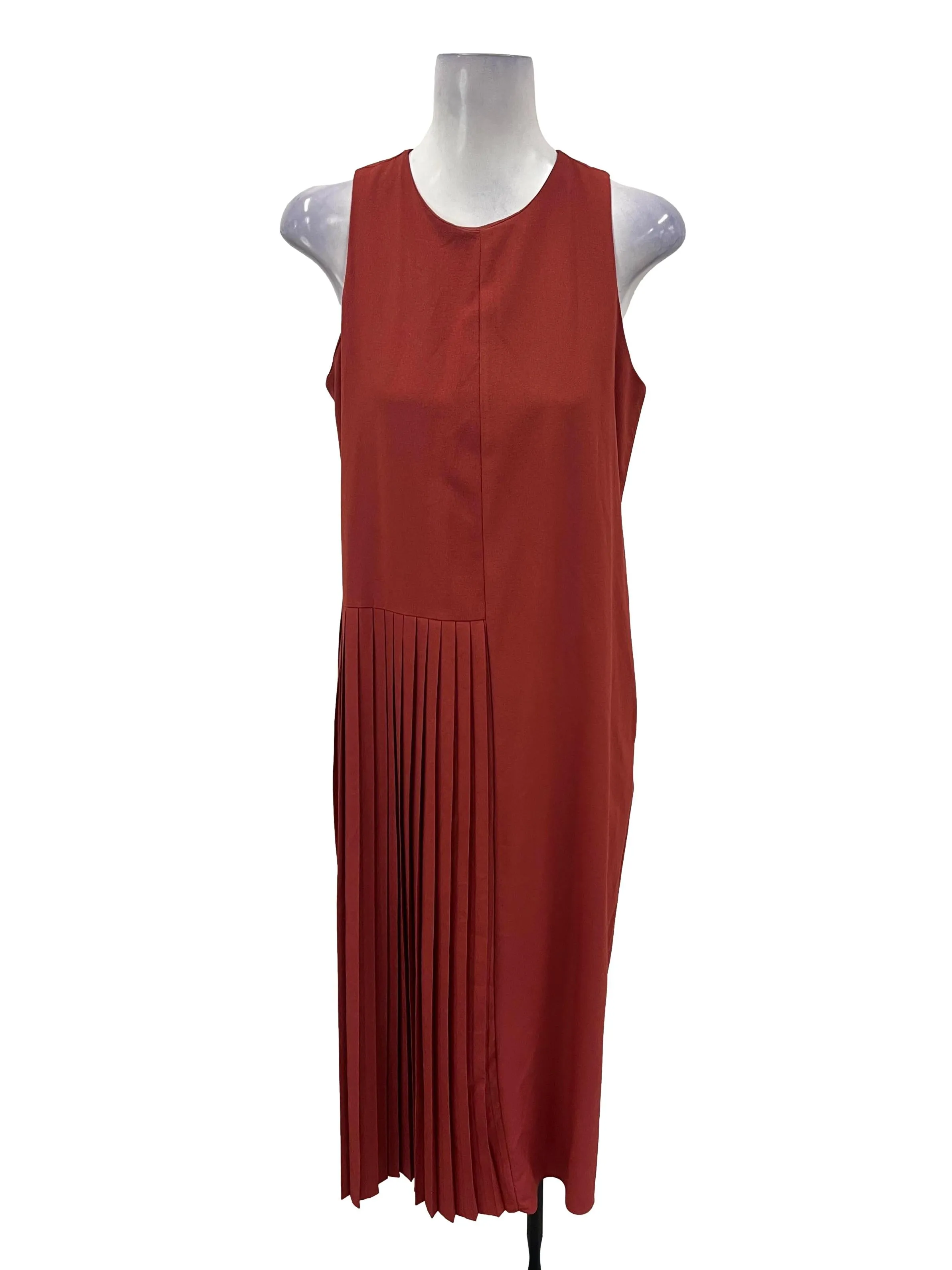 Red Pleat Dress