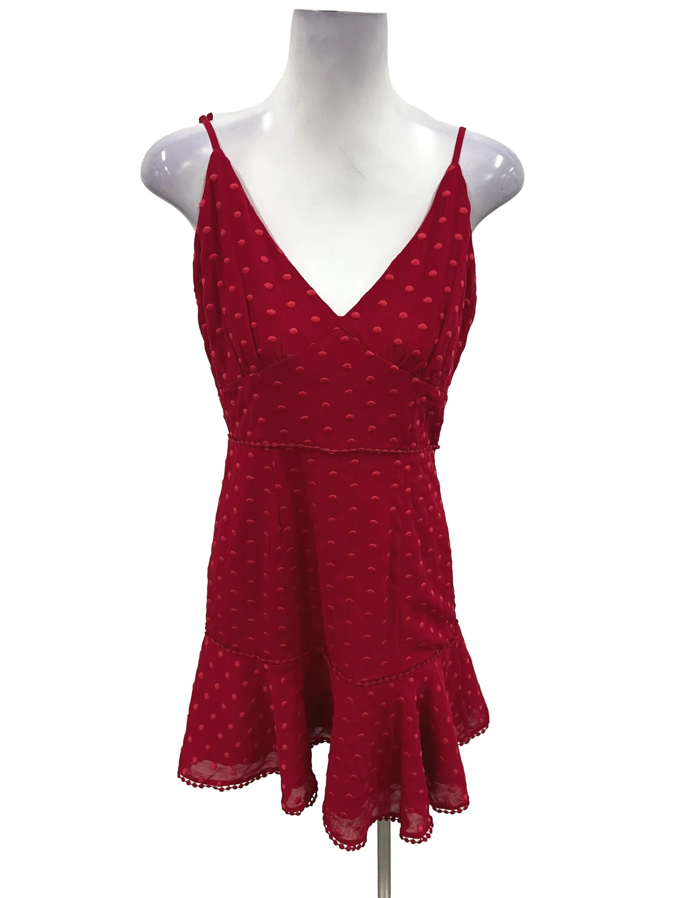 Red Swiss Dot Dress
