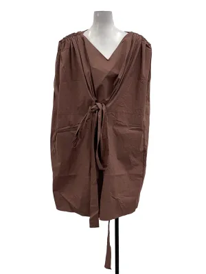 Reddish Brown Roundneck Sleeveless Dress