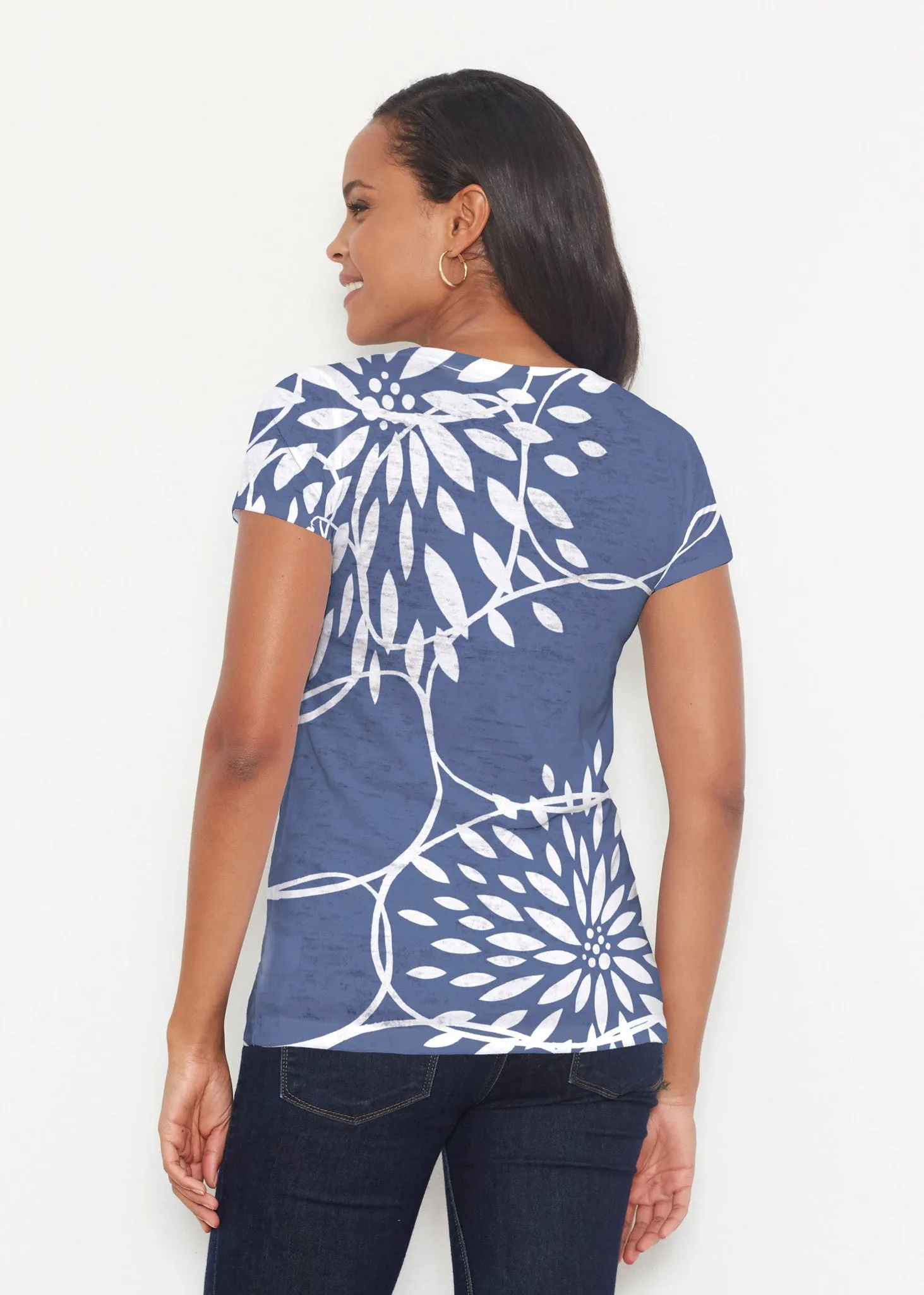 Reflection Navy (11040) ~ Signature Short Sleeve Scoop Shirt