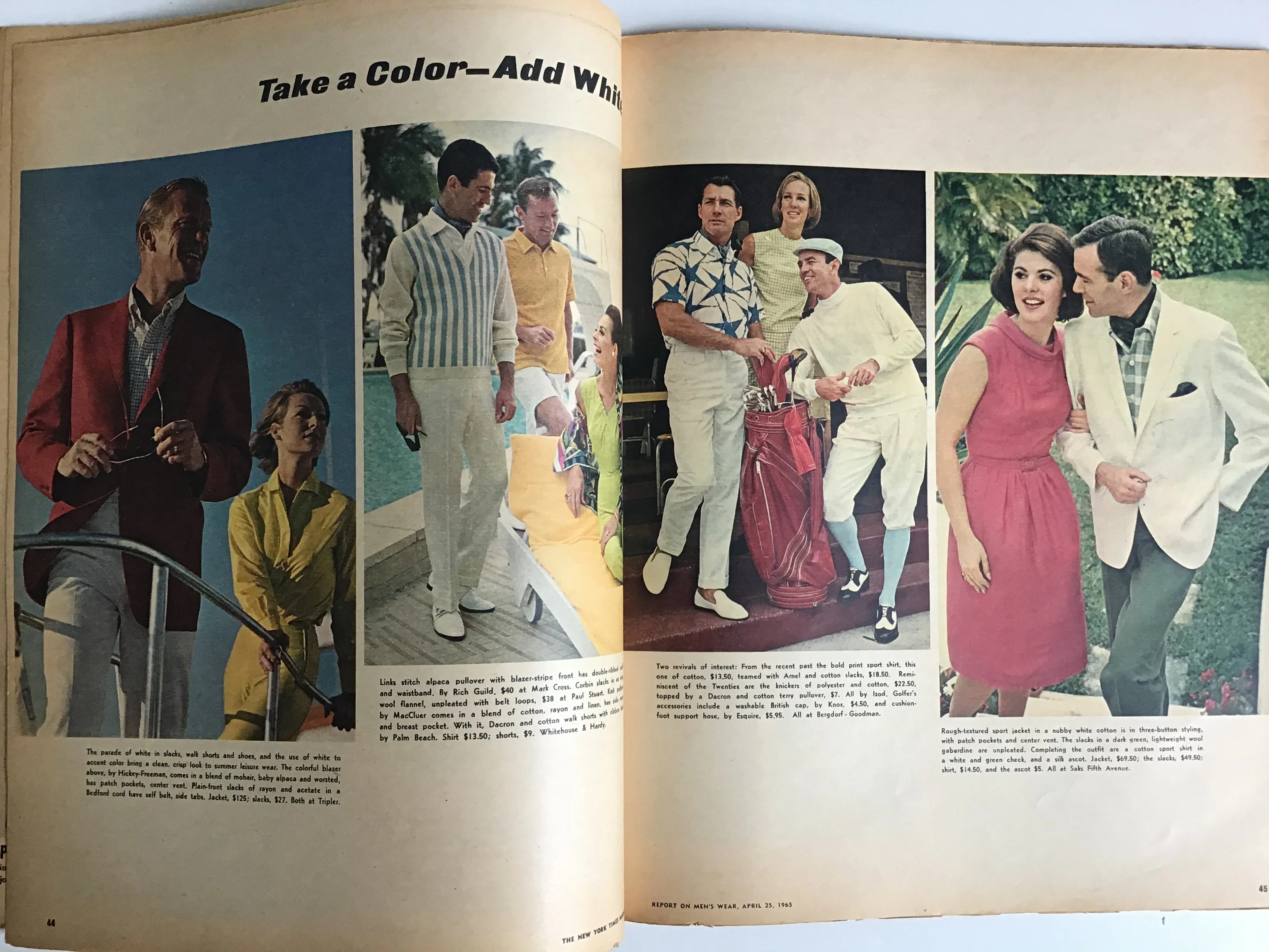 Report on Men's Wear April 25, 1965